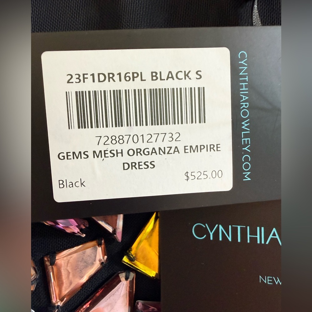 💎Cynthia Rowley Jewel Cascade Organza Mini Dress with Sheer Top – Size Small NWT - Picture 10 of 14